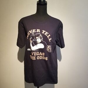 Las Vegas Golden Knights Star Wars T SHIRT medium. BIN 31